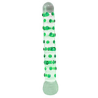 8 inch Glass Green Dotted Dildo