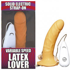 6.5 inch Latex Lover Solid Electric Strap On vibrator